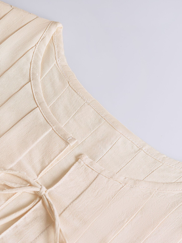 Damblus med Axlar Bomull Linne 3