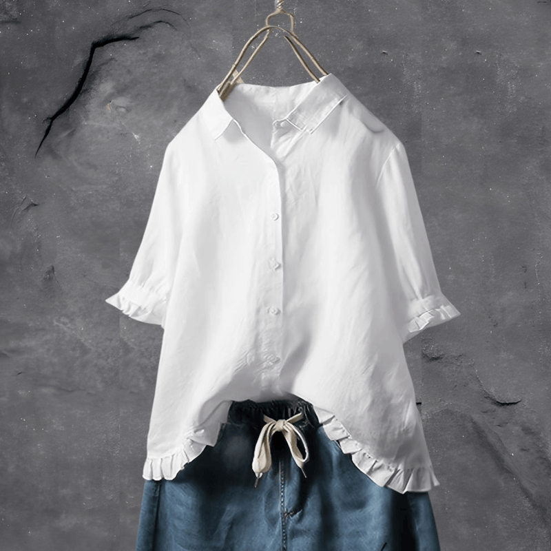 Damblus med Klassisk Design i Bomullsmix 1
