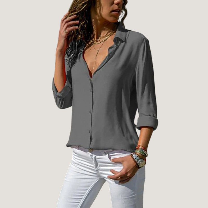 Damblus med V-ringning i Chiffong 2