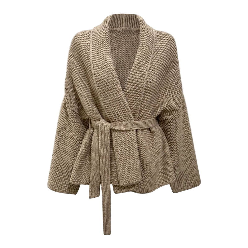 Damens Cardigan Chunky Knit Oversized 0