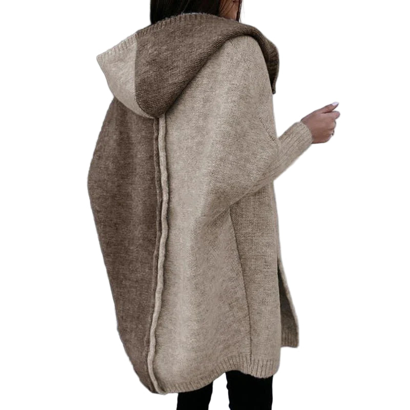 Damens Hooded Cardigan i Ull – Oversized Passform 1