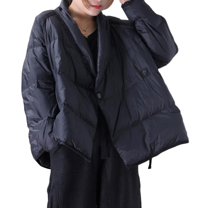 Damens Lång Vinterjacka Oversized med Ståkrage 2