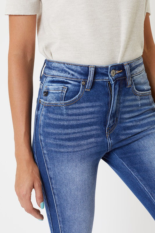 Damens Skinny Jeans Hög Midja med Detaljerad Söm 3