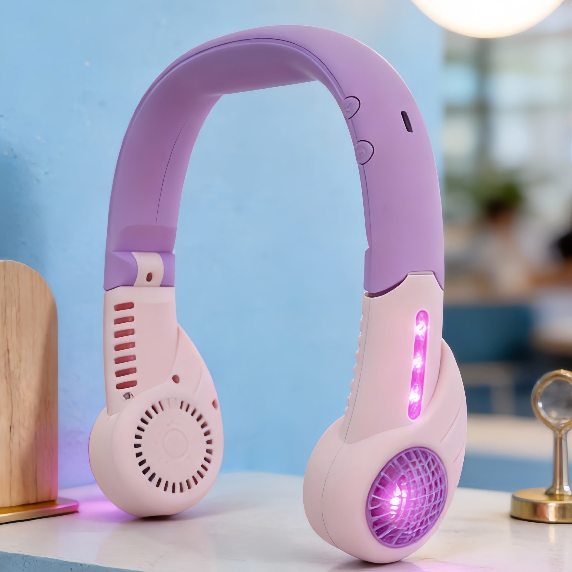 Damer Bärbar Halsfläkt Ergonomisk Design 4