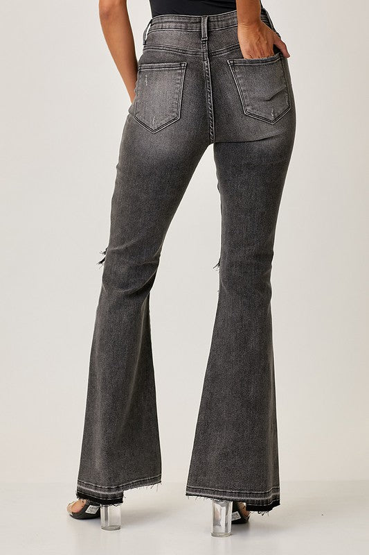 Damer Faded Flair Jeans Bomull Elastan 3
