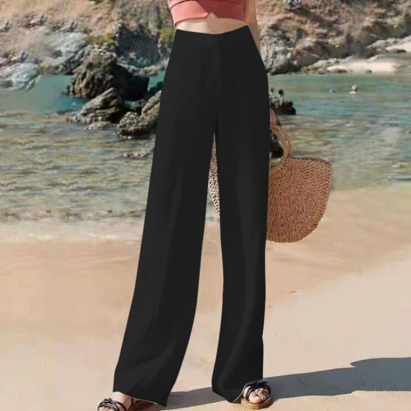 Damer Vida Byxor Hög Midja Lätt Polyester 4