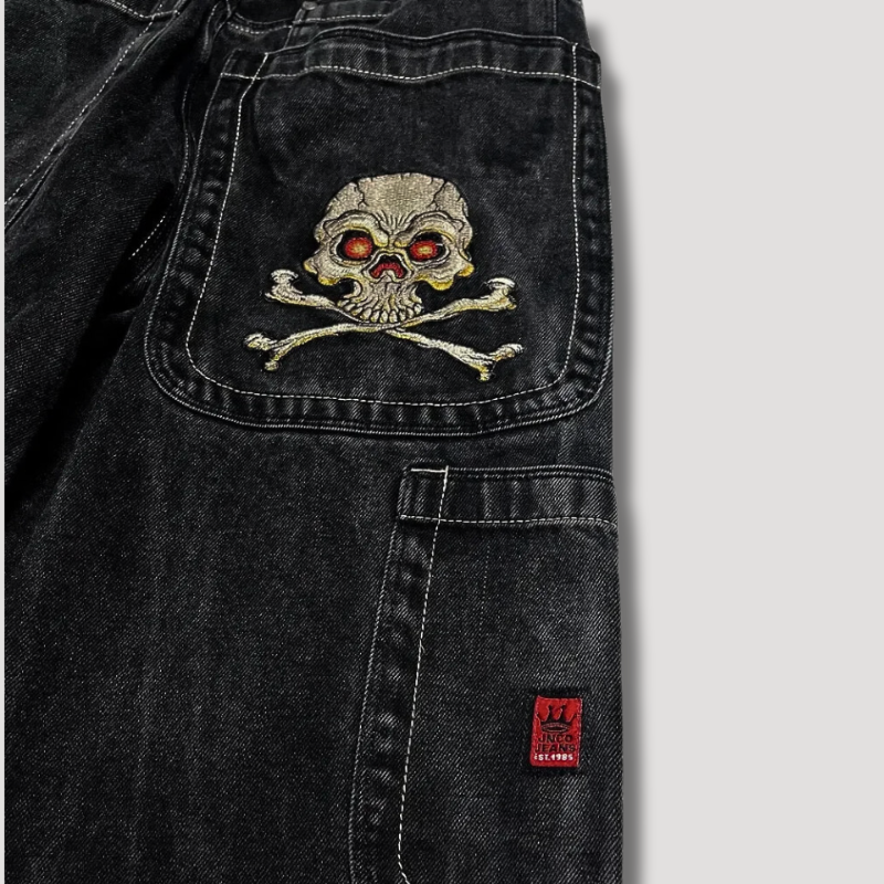 Damernas Baggy Jeans Hög Midja 1