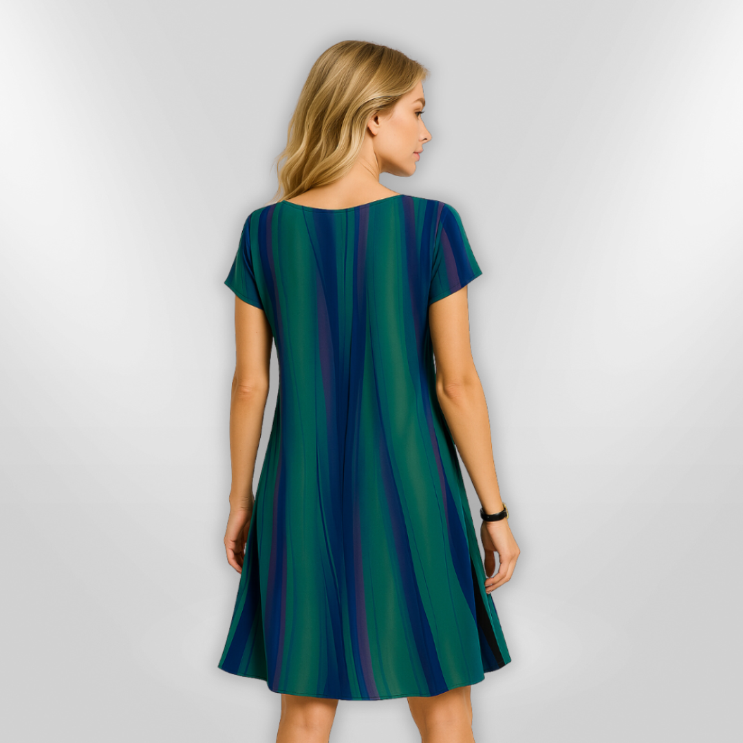 Damernas Flödande Klänning Lätt Luftigt Tyg 1