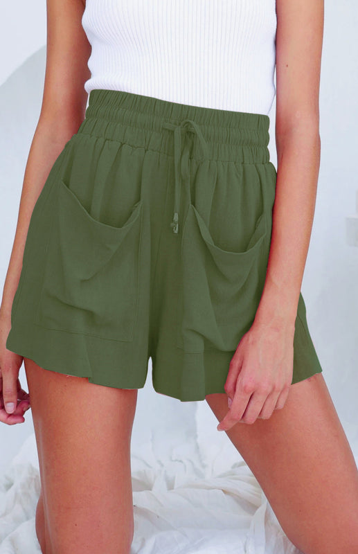 Damernas Höga Midja Vida Ben Shorts Bomull Linne 12