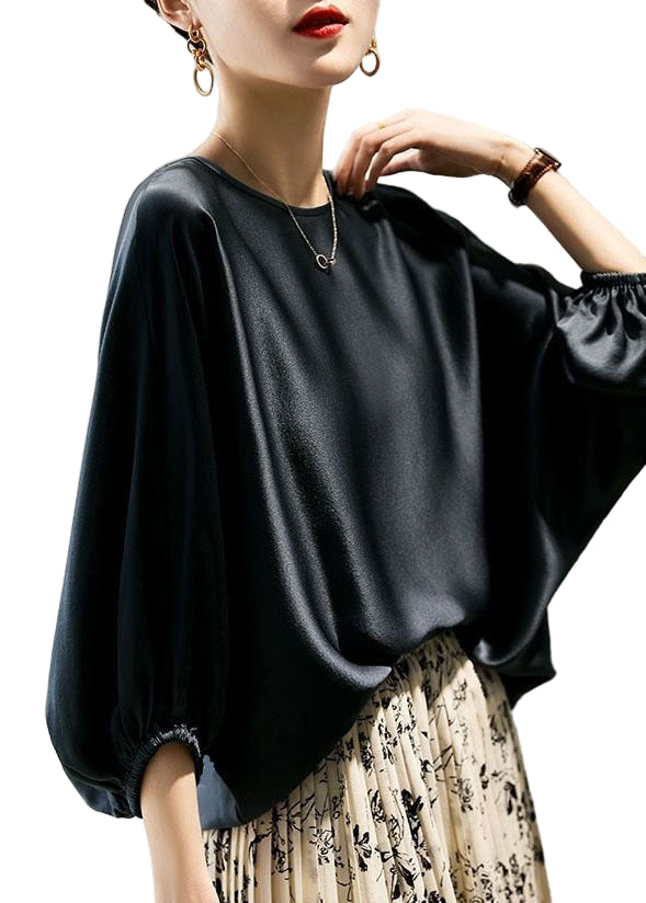 Damernas Oversized Blus Med Batwing Ärmar - Trendig Och Rymlig Stil 0