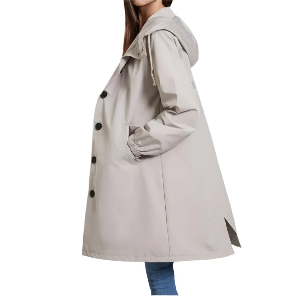 Damernas Vattentäta Jacka med Huva 0