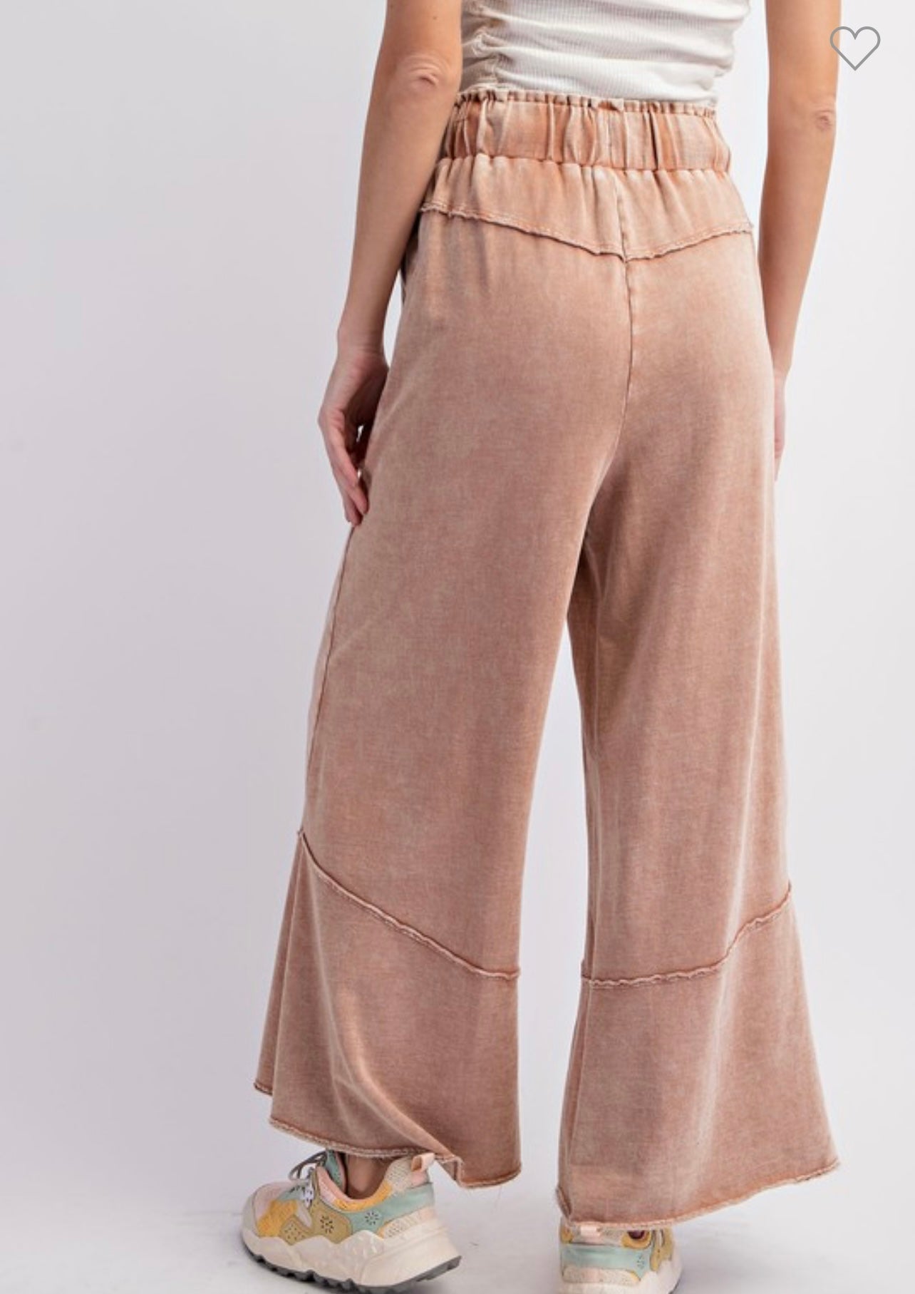 Damernas Vida Byxor i Terry Knit Mineraltvättad 2