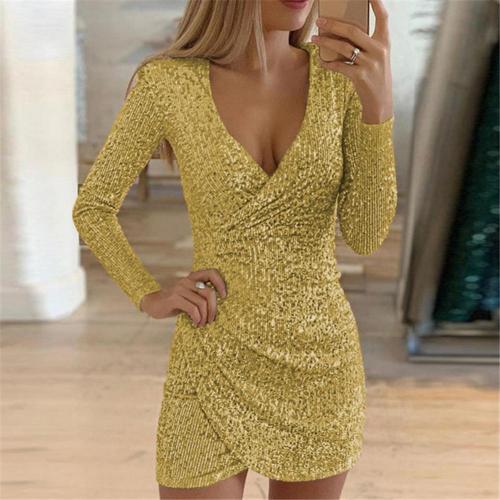 Damernas Wickelkleid Glittrande Detaljer Mjukt Tyg 5