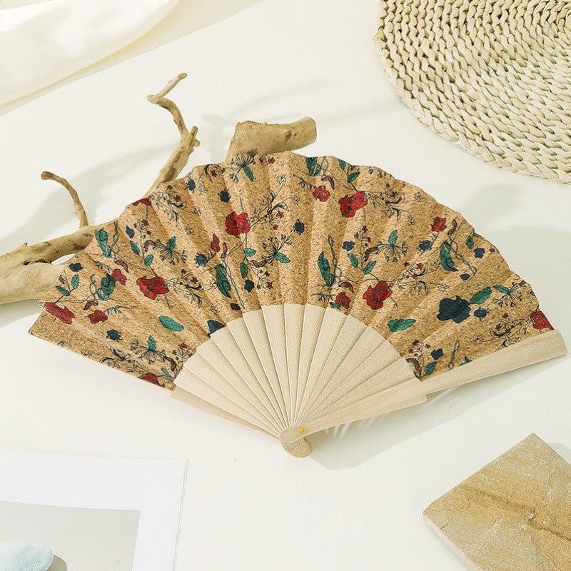 Damfläkt Handgjord Blommotiv Chic Accessoar 9