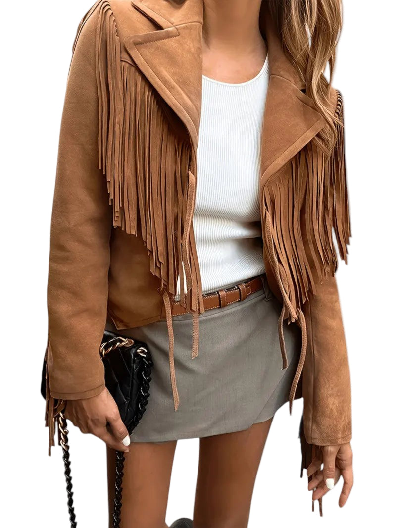 Damjacka Bohemisk Stil med Fransar 0