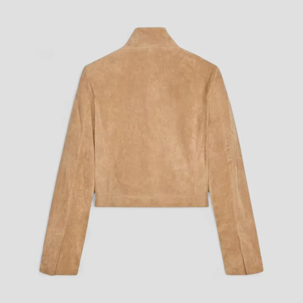 Damjacka Kort Design Med Dragkedja och Minimalistiska Sömdetaljer 8