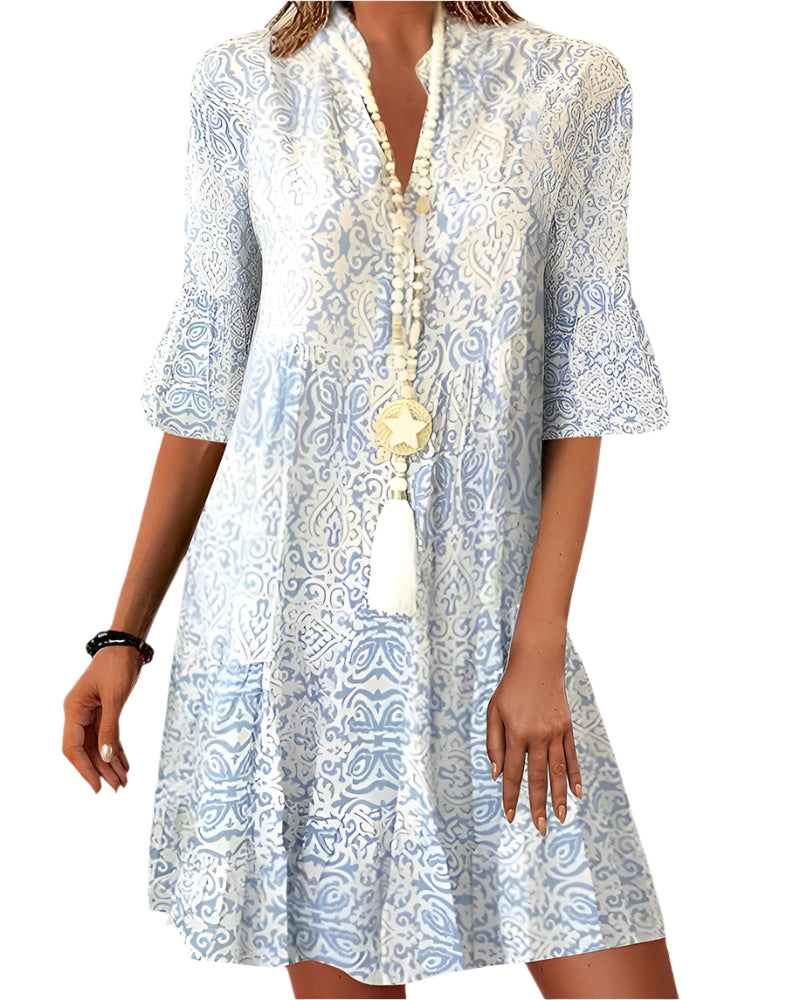 Damklänning Modern Print Stil 0