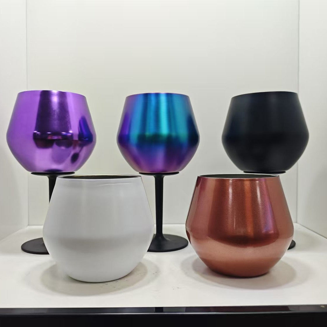 Dams Vinglas Modern Design Dubbelväggig 2