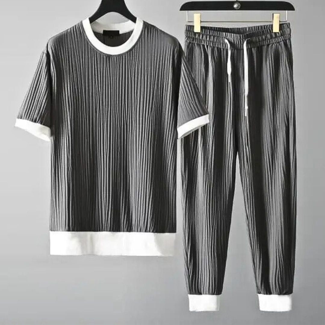 Damset Ribbat Material Avslappnad Mjuk Tyg 3