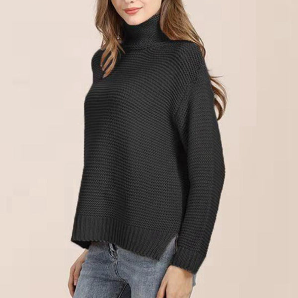 Damstickad Tröja Turtleneck Chunky 4