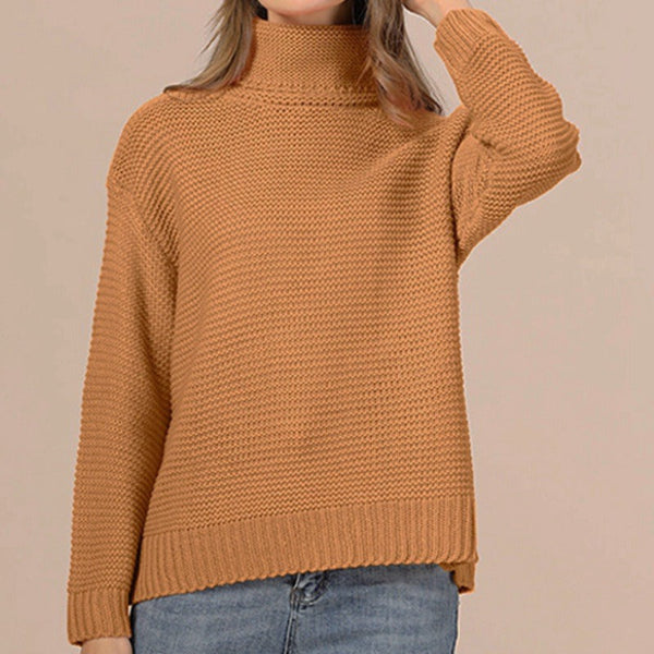 Damstickad Tröja Turtleneck Chunky 6
