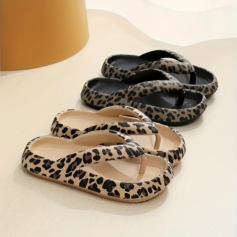 Damtofflor med Halkskydd Leopardmönster 2