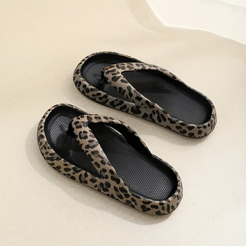 Damtofflor med Halkskydd Leopardmönster 6