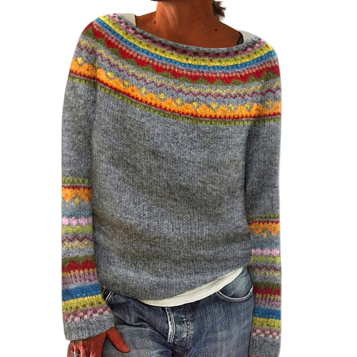 Damtröja med vintagemotiv 0