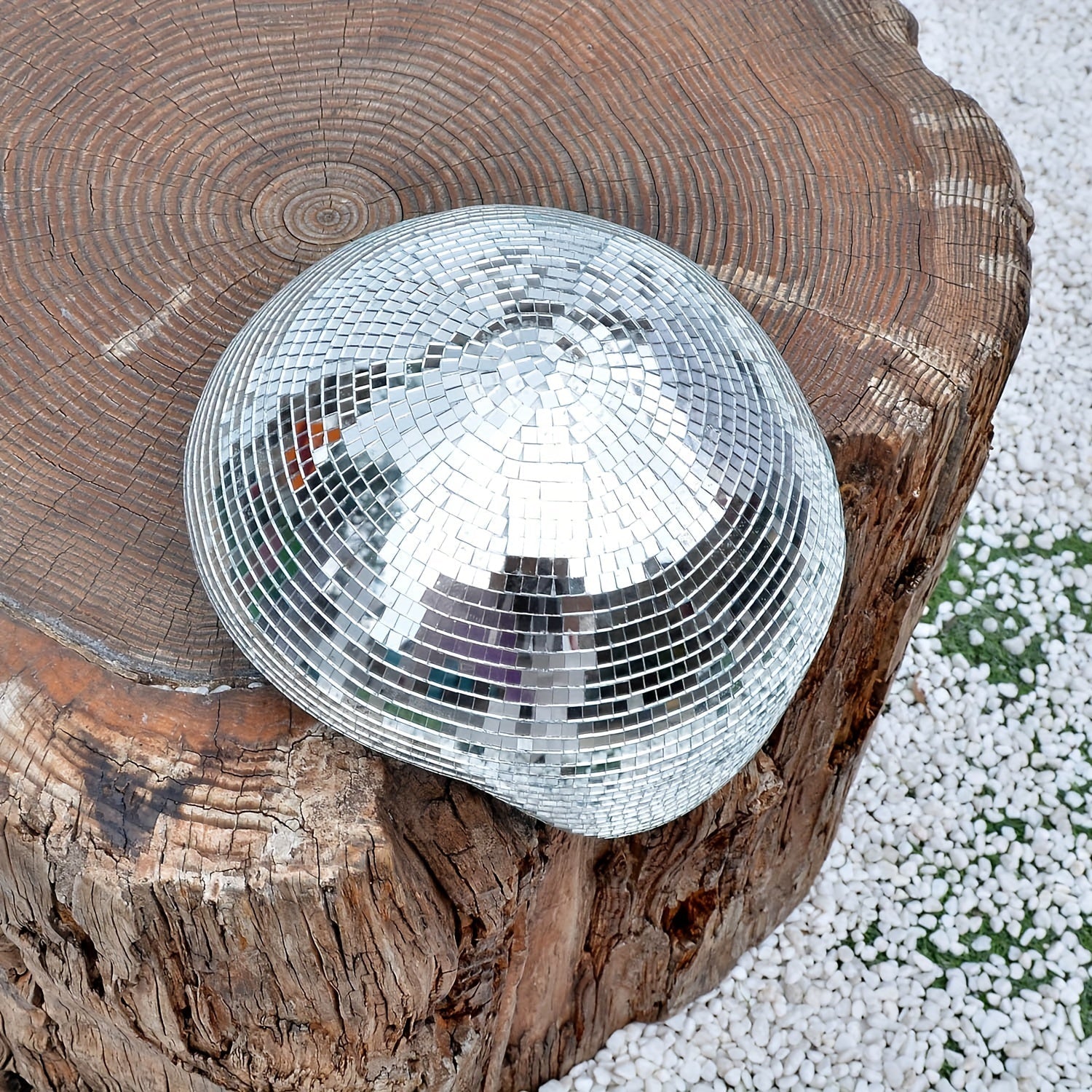 Dekorativ Discoboll Skulptur i Spegelglas 2