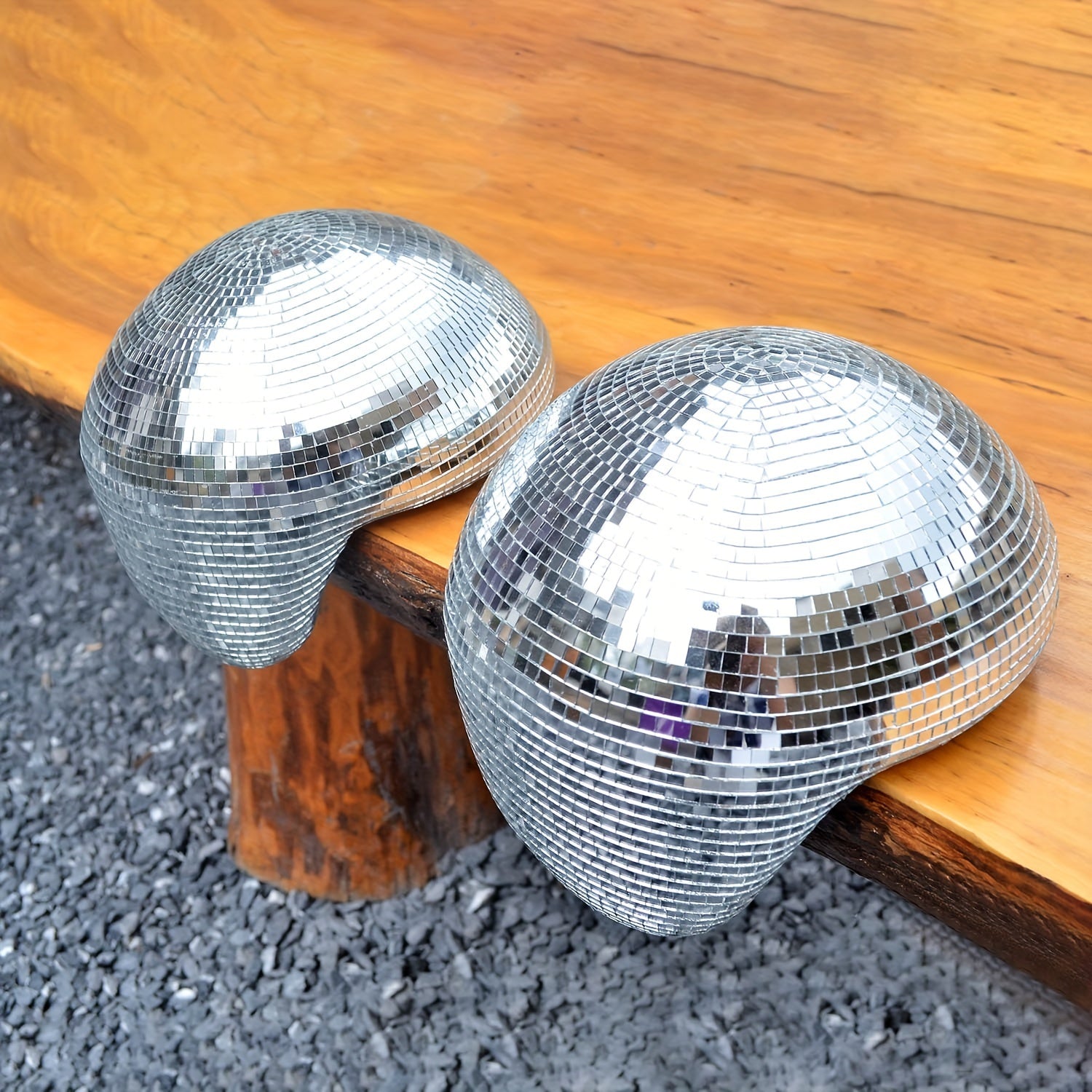 Dekorativ Discoboll Skulptur i Spegelglas 3