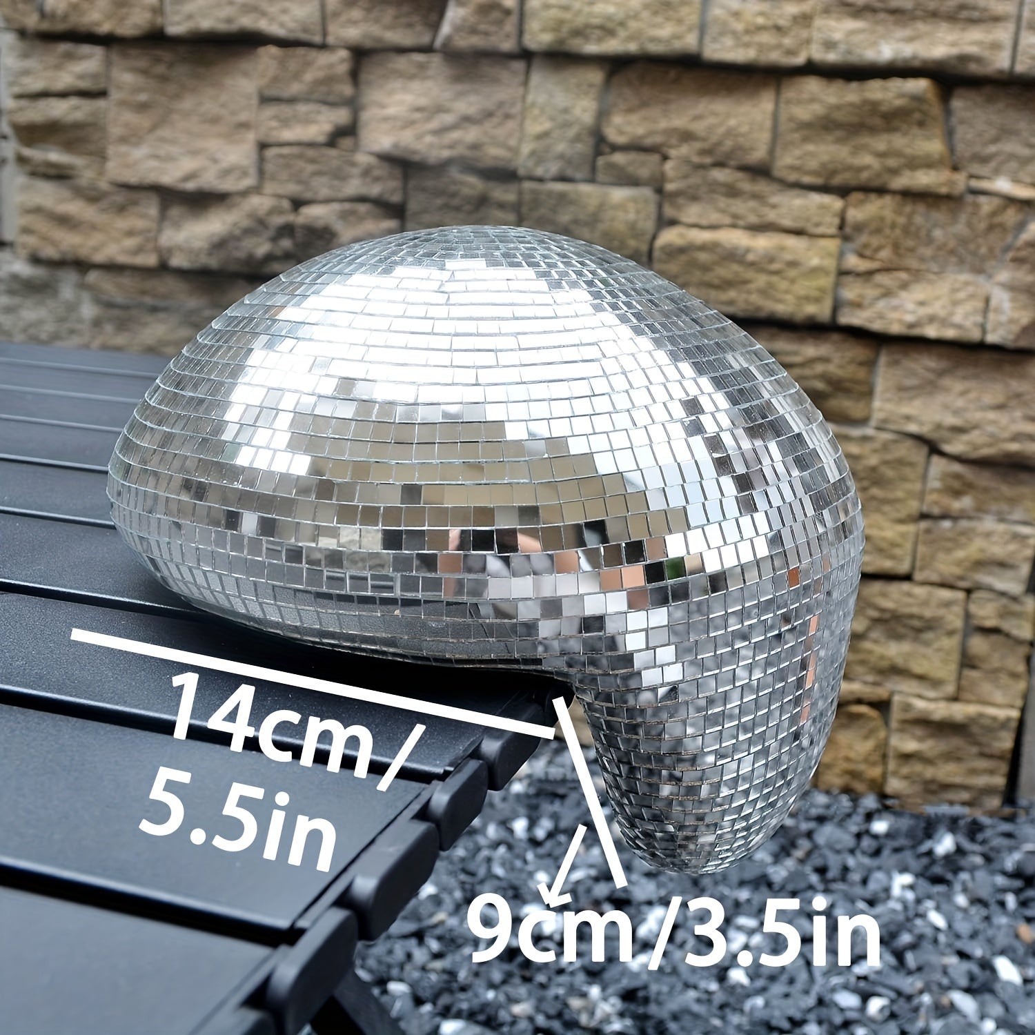 Dekorativ Discoboll Skulptur i Spegelglas 5