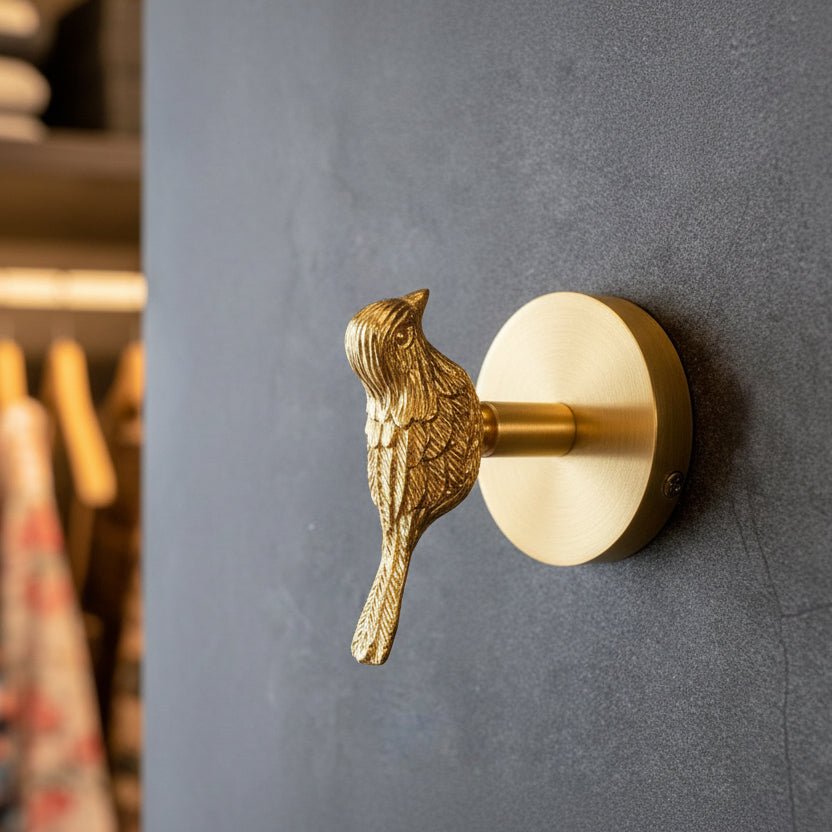 Dekorativ Djurklädkrok i Mässing 0