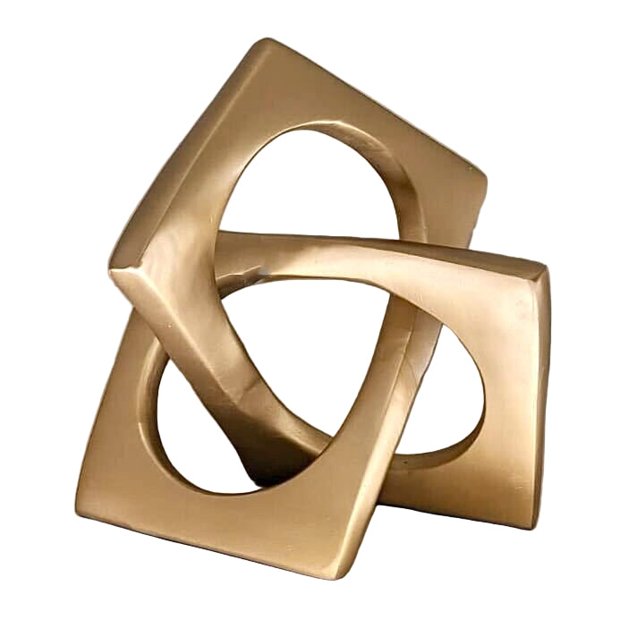 Dekorativ Knutskulptur Guld Design 0