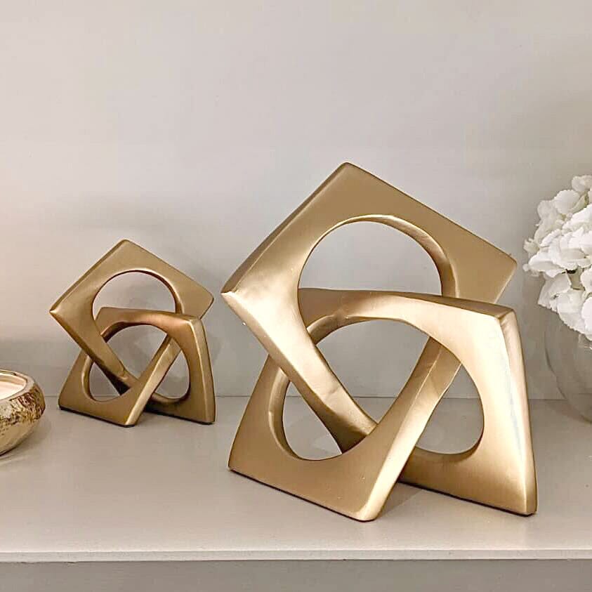 Dekorativ Knutskulptur Guld Design 1
