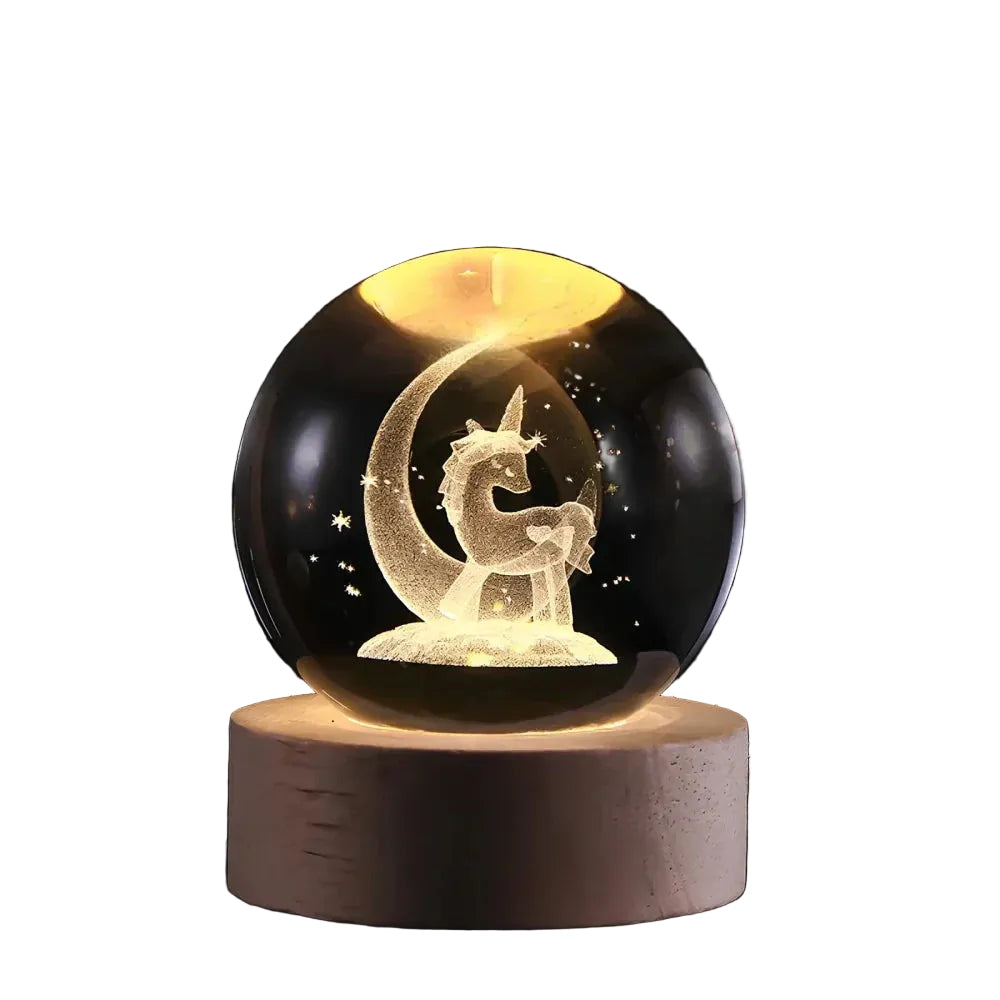 Dekorativ Kristallkula med 3D-gravering 9