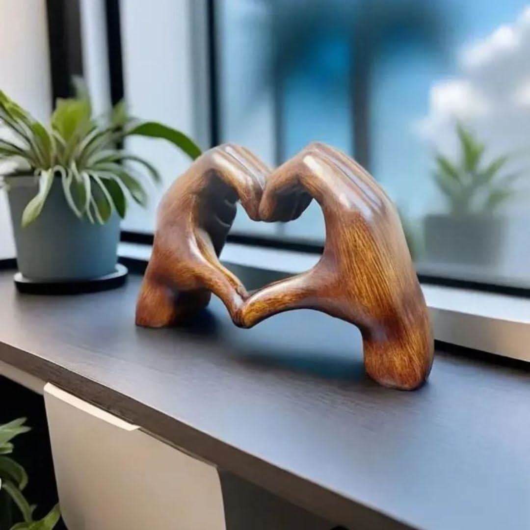 Dekorativ Träfigur Handgjord för Hemmet 0