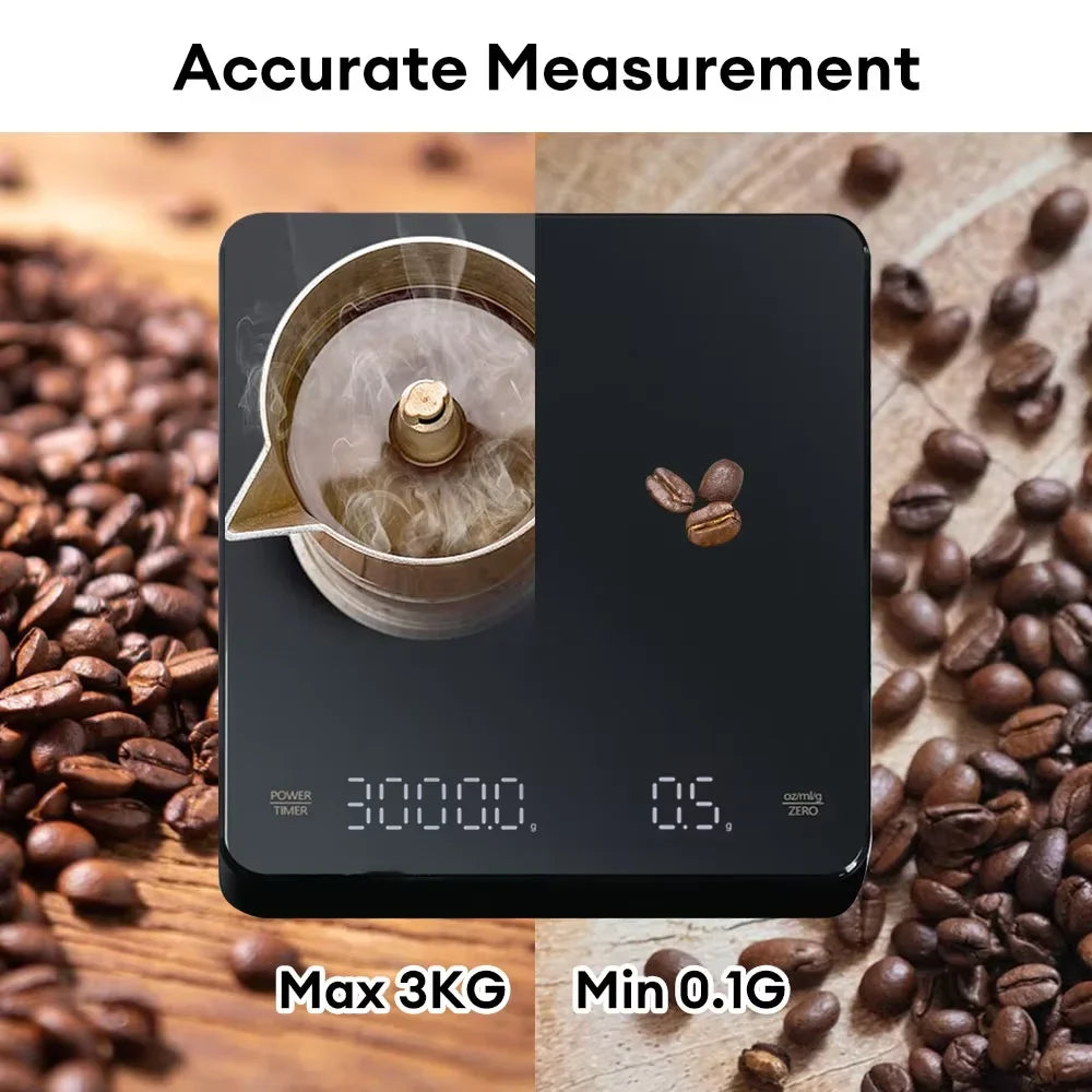 Digital Kaffevåg med Timer och LED-skärm 1