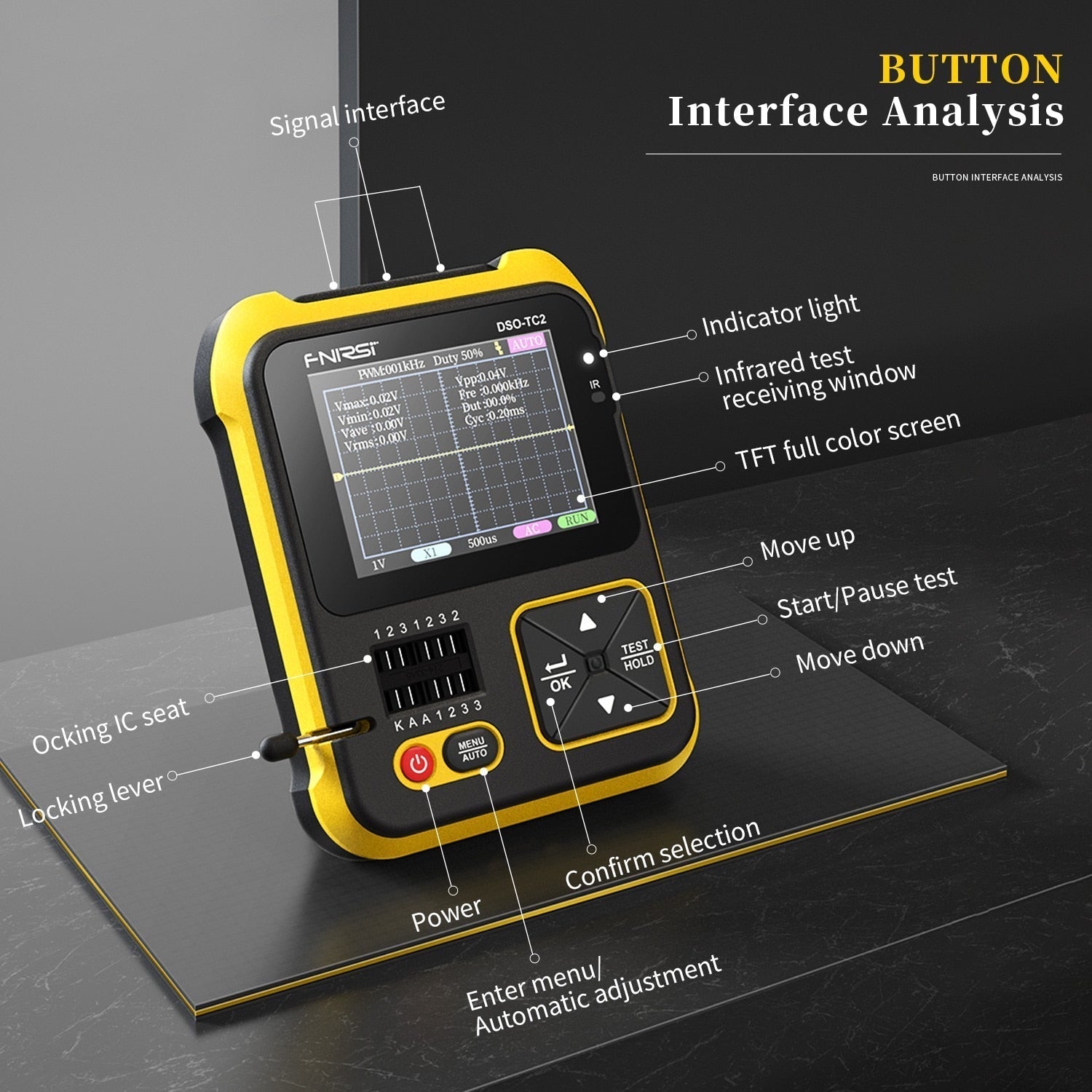 Digital Transistor Tester och Spänningsmätare Kompakt Design Med Digital Display 2