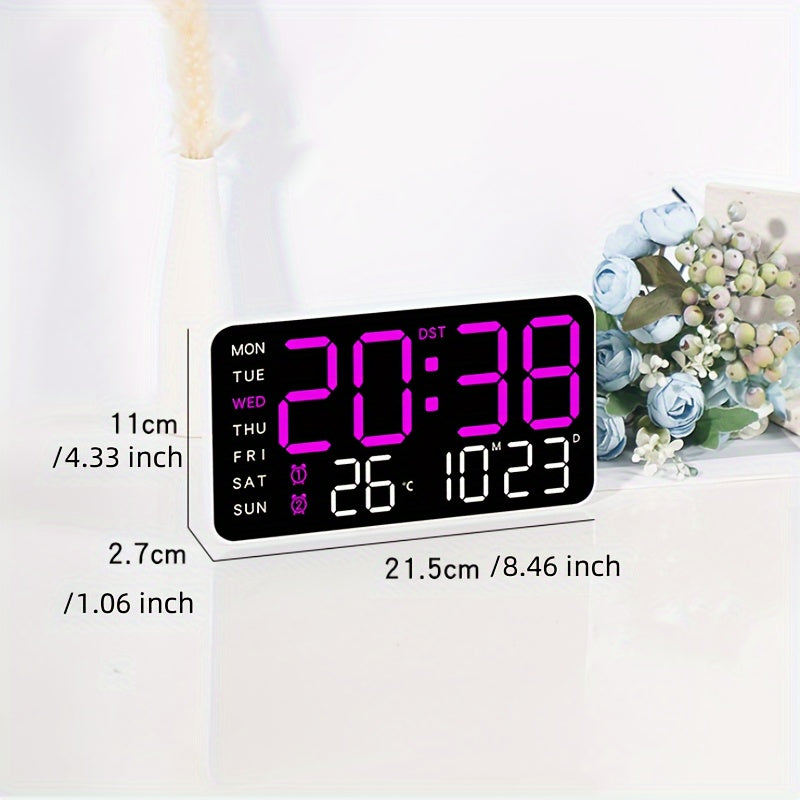 Digital Väggklocka Multifunktionell Design med Tydlig Display 5