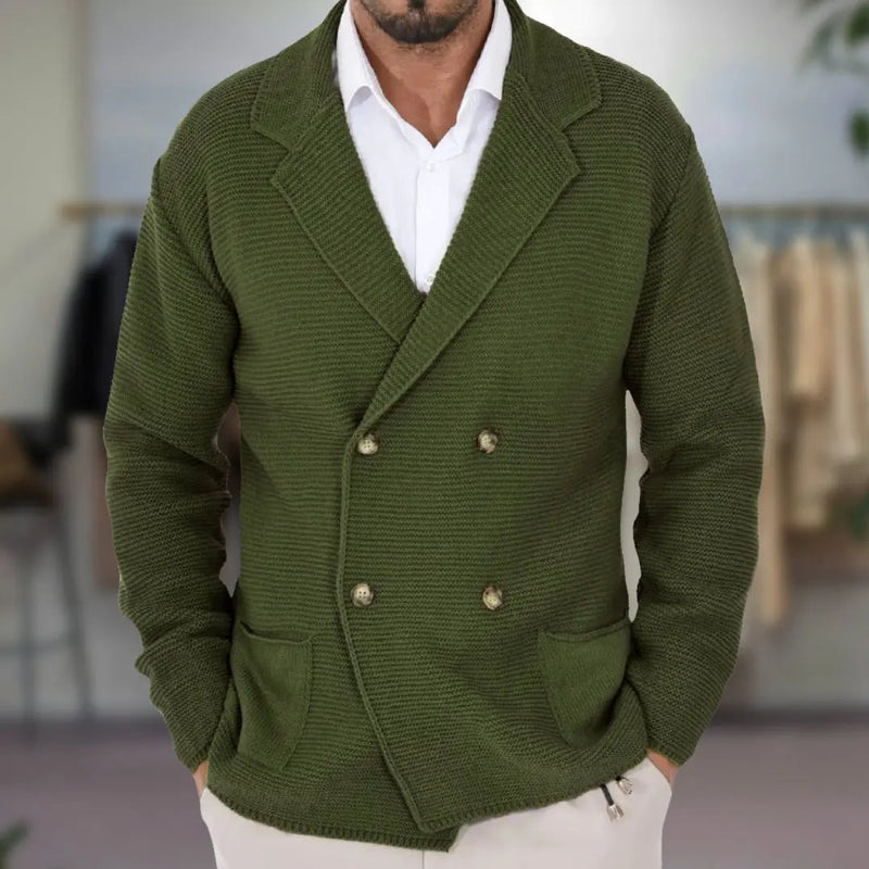 Dubbelknäppt Kofta för Män och Kvinnor i Tidlös Design 4