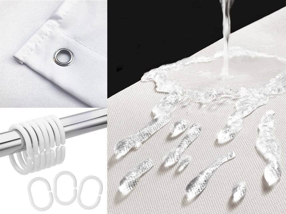 Duschgardin Klassisk Design Vattenavvisande för Badrum 1