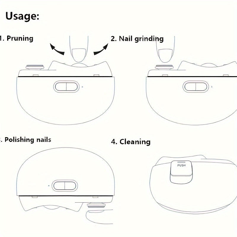 Elektrisk Nagelklippare Kompakt Design 7