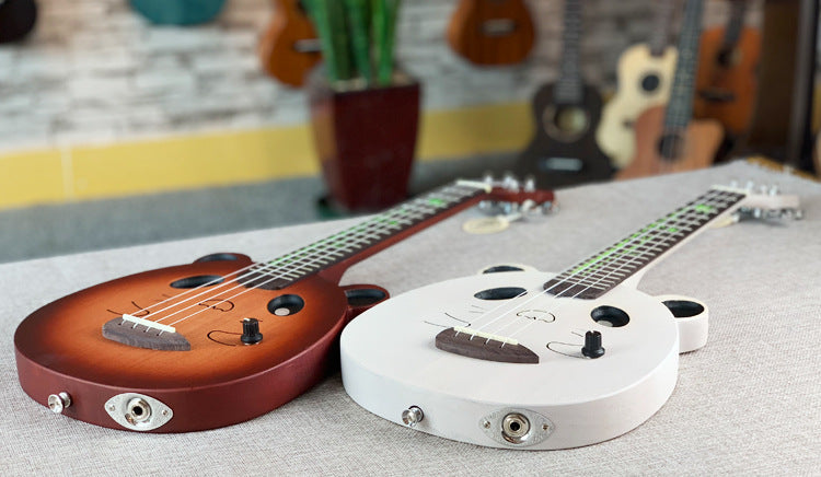 Elektrisk Ukulele med Björnansiktsdesign för Barn och Vuxna 1