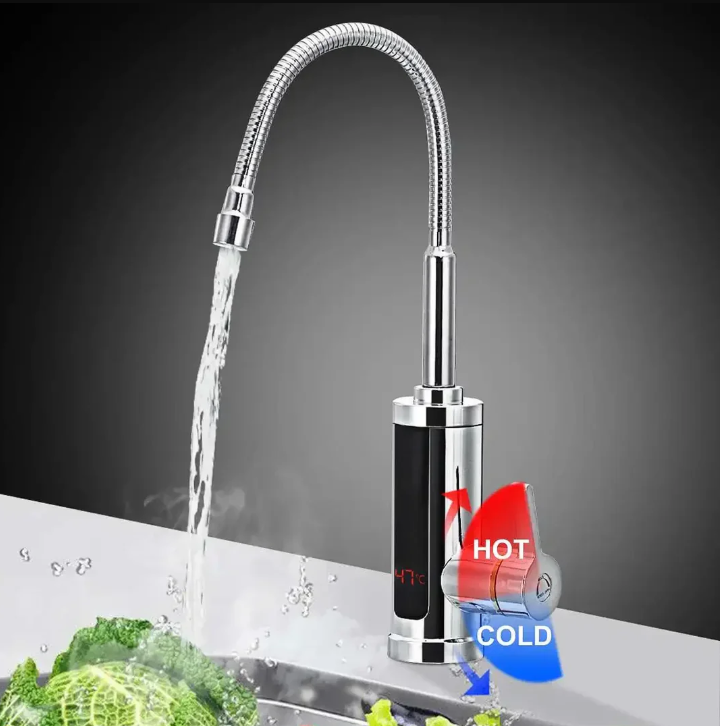 Elektrisk Varmvattenkran För Kök Modern Design Med Snabb Uppvärmning 3