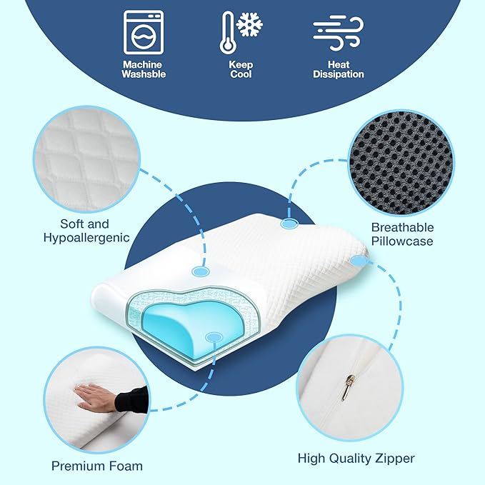 Ergonomisk Kudde för Bättre Sömnapné och Snarkning 3