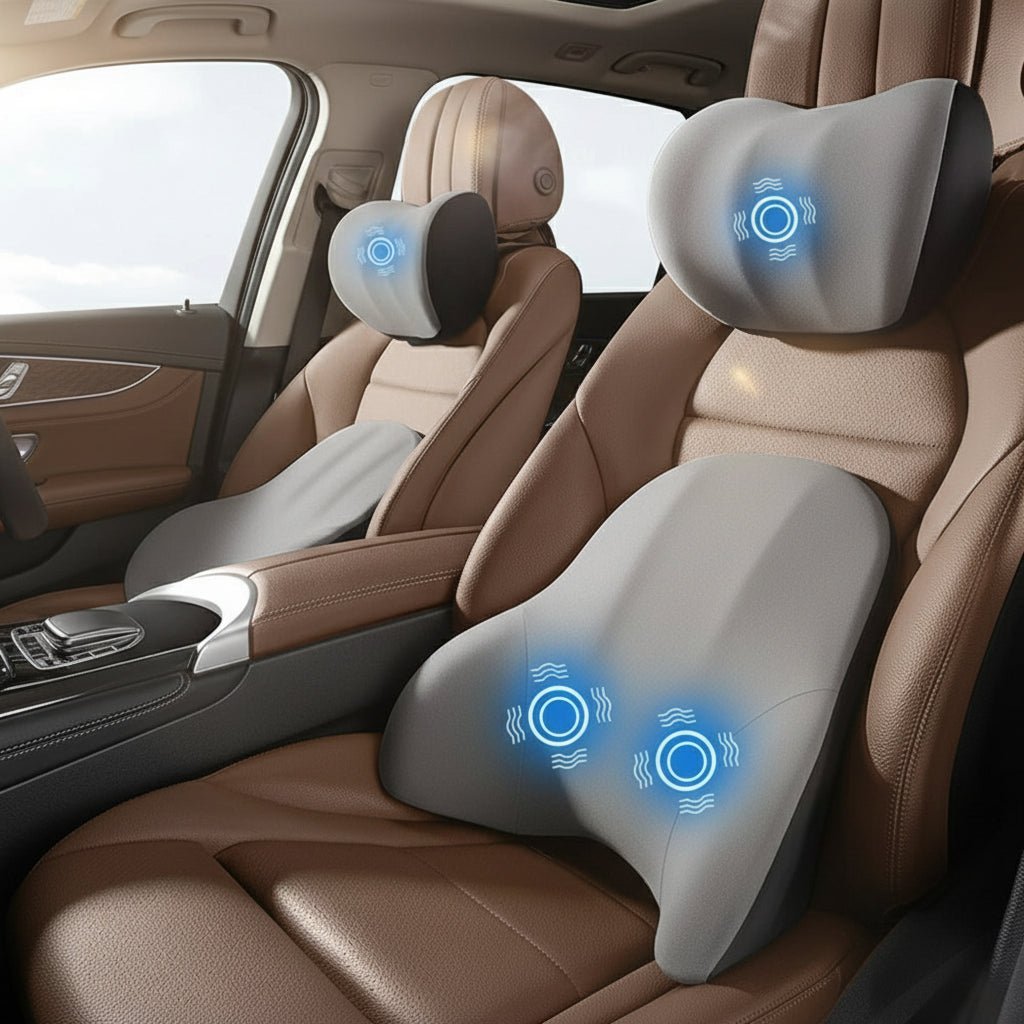 Ergonomisk Nack- och Ländstödskudde med Vibrationsmassage 1