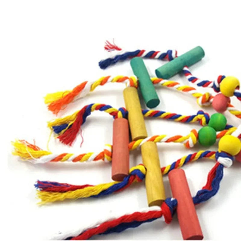 Fågel Tuggleksak För Papegojor Och Småfåglar Färgglad Design 3