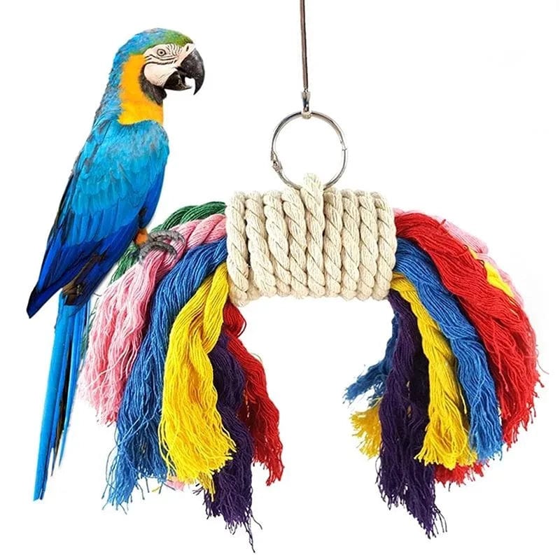 Fågel Tuggleksak För Papegojor Och Småfåglar Färgglad Design 4