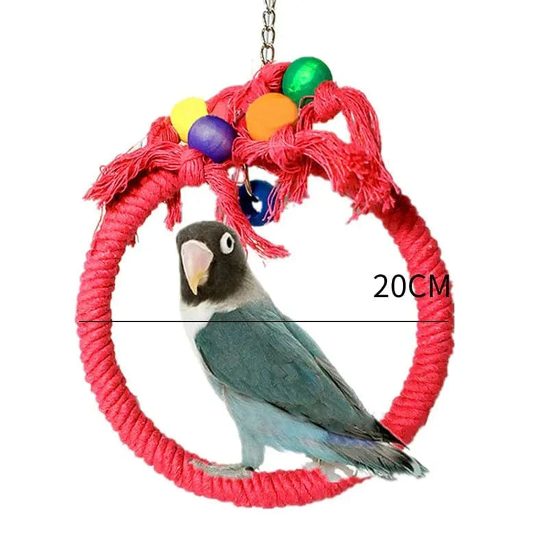 Fågel Tuggleksak För Papegojor Och Småfåglar Färgglad Design 7