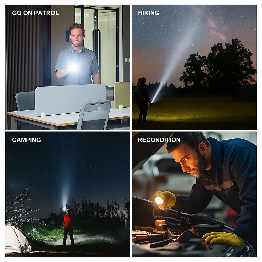 Ficklampa Stark med Zoomfunktion och USB-laddning för Utomhusbruk 3